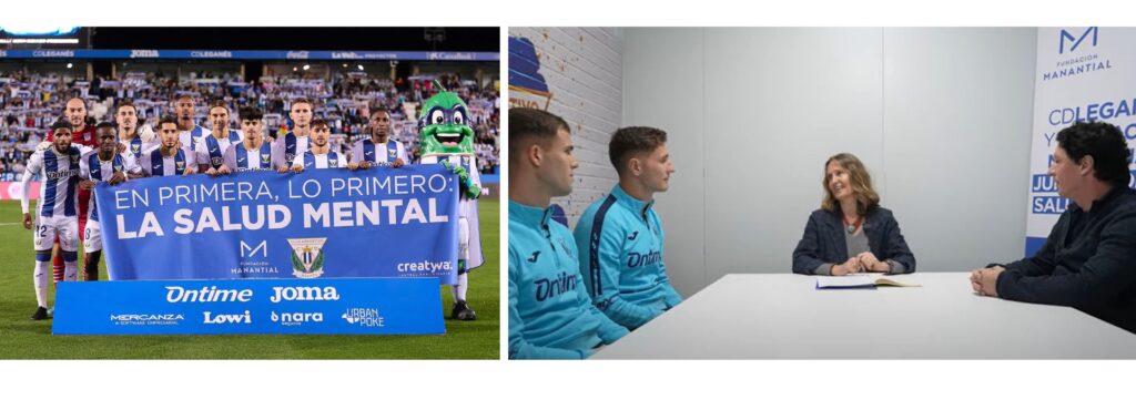 Encuentro jugadores CD Leganés y usuario que cuenta en primera persona qué es la depresión.